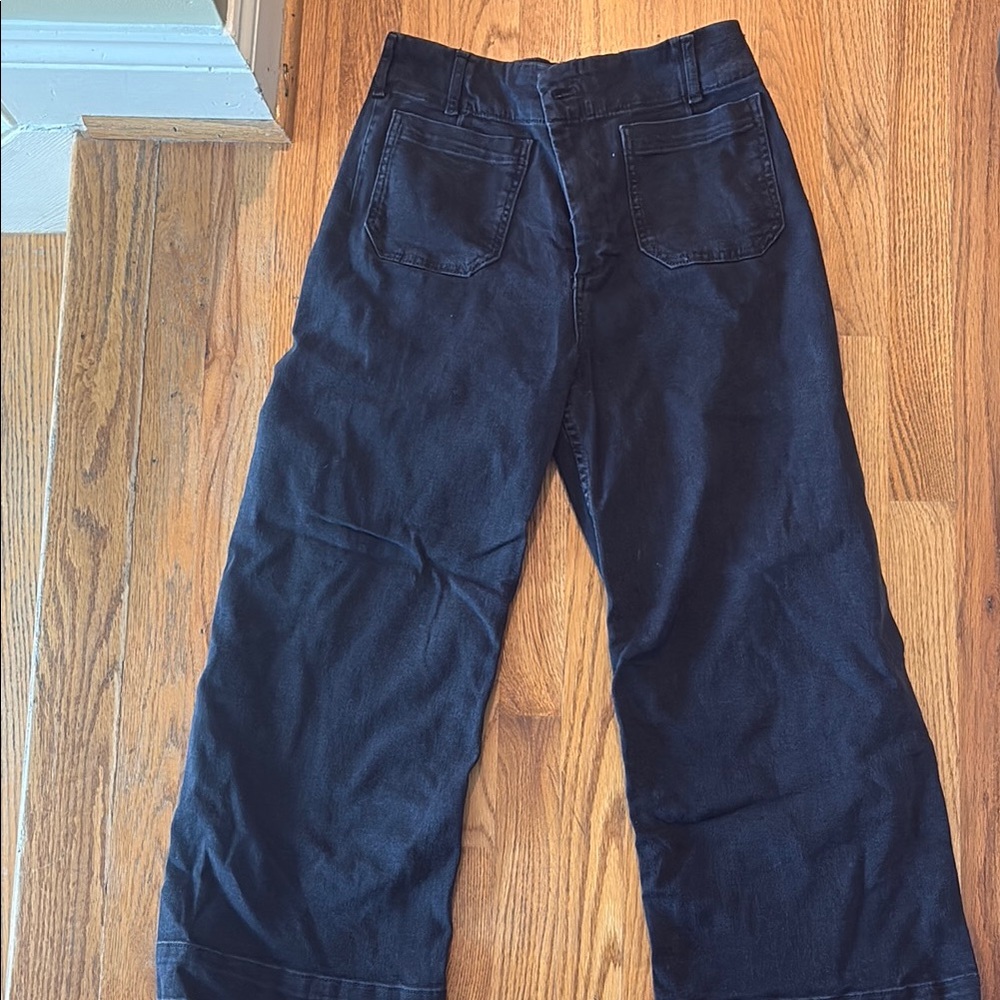Maeve Cropped Collette black Denim Trousers